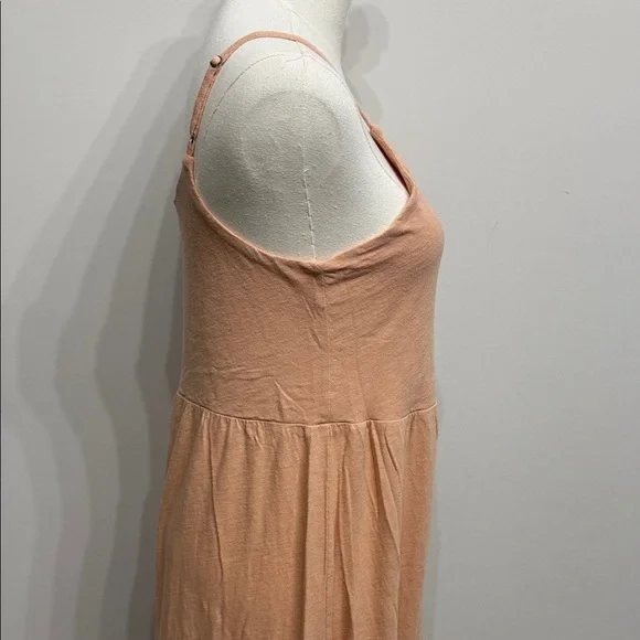 Z Supply Size XS Light Coral Maxi Rory Tiered Slub Dress Sand - Picture 6 of 9